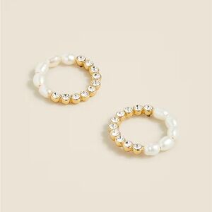 NWT! J.Crew Circle pearl stud earrings